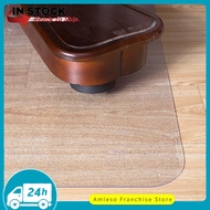 Amleso แผ่นกันลื่น PVC กันลื่นสำนักงานบ้านพรมรองเก้าอี้ใสเสื่อพรมปูพื้นเก้าอี้แบบมีล้อเข็น