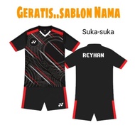 ( Free sablon nama ) Baju badminton anak,stelan Jersey bola futsal