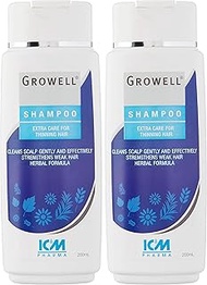 ICM Pharma Growell Shampoo, 200 milliliters (Pack of 2)