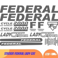 Federal sticker federal lady cat cutting sticker