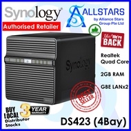 (ALLSTARS : We are Back / Storage NAS PROMO) Synology DS423 Diskstation DS423 4Bay NAS(Realtek Quad 