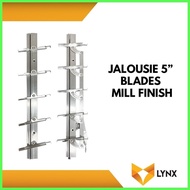 ↞ ❥ ❆ ⌕ Jalousie Frame 5 Blades for Louver Window 1 Pair