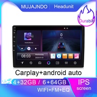 MUJAJNDO 9นิ้ว6 + 64G 4 + 32G Android15คาร์เพลย์แอนดรอยด์2din รถยนต์อเนกประสงค์ HeadUnit 2.5D Ips ระ