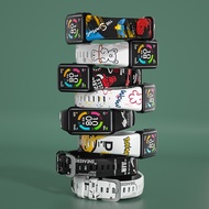 Cartoon Printed Silicone Strap for Huawei Band 6 Smart Wristband Honor Band 6 Smartwatch Band