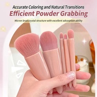 Portable 5 Piece Makeup Brush Set With Mirror Mini Multi Function Powder Foundation Eyeshadow F3H3