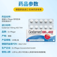 German Original Packaging Import Dr.Pfleger Aspirin Tablets 100mg Prevent Blood Hydraulic Heart Stem