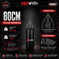 MCFIT PU Leather Punching Bag 80 120 150 180cm Boxing Muay Thai Home Gym Heavy Duty Options