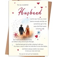 Fathers Day Card for Husband, Father's Day Card Gifts for Husband from Wife, Fathers Day Card Gifts 