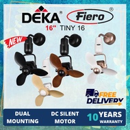 【 FREE SHIPPING 】 DEKA FIERO TINY 16 Wall Ceiling Fan 8 Speed Dc Motor With Remote Control Dual Moun