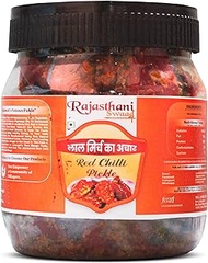 Rajasthani Swaad Marwadi Lal Mirch Ka Achar Homemade Red Chilli Pickle | Pack of 400 Gram