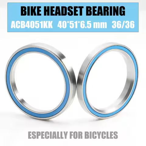 ACB4051KK Bike Headset Bearings 40*51*6.5 mm 36/36 1/2PC Tapered Upper Lower ACB Bearing Set MTB Ang