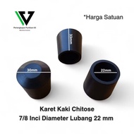 Chitose 7/ 8 inch Rubber Feet Model 22mm Hole DiameterPOLOS Round Iron Pipe Shelf Table Chair Safety