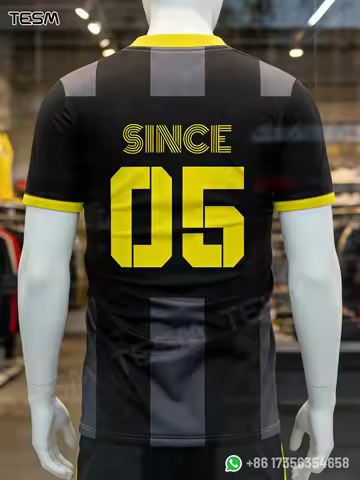 TESM Men Jersey 3D HD Printed Breathable Short-Sleeve Parent-Child Fan Football & Running Shirt