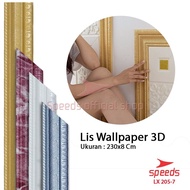 SPEEDS Lis Wallpaper Sticker Lis Wall Border Sticker Wallpaper Border Sekat Wallpaper 205-7