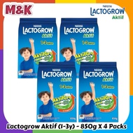 Lactogrow Aktif (1-3y) Exp:04/2027/ (4-6y) 850g X 4 Packs Exp:02/2027
