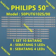 NEW 50PUT6102S/98 PHILIPS 50 INCH LED TV BACKLIGHT ( LAMP TV ) 50" PHILIPS BACKLIGHT 50PUT6102S 50PUT6102