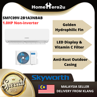 Skyworth 1.0HP / 1.5HP Non-inverter SMFC09V-2B1A3NBAB / SMFC12V-3B1A3NBAB VITAMIN C & BIO FRESH AIR