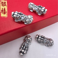 Pure Silver Accessories Silver Bracelet DIY Handcrafted Wholesale Pixiu Wealth-Attracting Chinese Kn