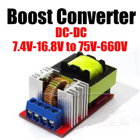 200W Electromagnetic Gun Charger DC-DC 7.4V-16.8V To 75V-660V Battery Boost Capacitor Charging ZVS B