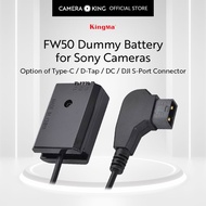 [KingMa] NP-FW50 Dummy Battery for Sony Cameras to Type C / D-Tap Connector / DC Connector / DJI Ron
