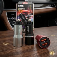 Car Charger Adapter FLECO F-88 6.8A 2USB Metal Fast Charging Head Cover F88