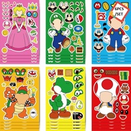 ✨💖🦈 Super Mario Design the Character l Stickers l Kids DIY Art Kit l Children Art and Craft Birthday Party Goodie Bag Gift Set l Children Day Gifts l Mushroom l Game l Princess Peach Luigi  Toad Yoshi