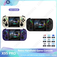 2026 Newest 3.5 Inch X95 Pro Handheld Game Console Android Handheld WiFi Retro Game System Emulator 
