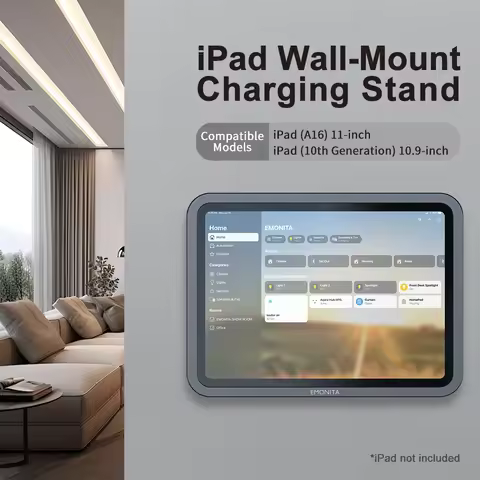 EMONITA iPad Wall Mount Charger Stand for iPad A16 / 10th Gen 11 Inch, Tablet Charging Dock Station