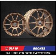 [FLOW FORMING] ULF-15 15”16”17”18” 4H100/4H114.3/5H100/5H113 ET40 GLOSSY BLACK, BRONZE