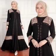 GAMIS ABAYA TURKI/GAMIS ABAYA PAYET/ABAYA TURKEY/ABAYA DRESS HITAM MARON COKLAT NAVY MOCCA/ABAYA DRE