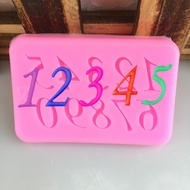 0-9 Numbers12345678Silicone Mold Creative Fondant Baking Decoration Tool Epoxy Cake Mold