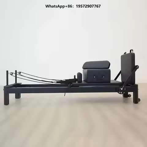 Fitness Foldable Pilates Reformer Black Aluminum Training Bed Reformer Pilates Machine