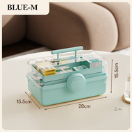 Storage Box Large Capacity First Aid Kit Bekas Ubat Storage Box Transparent Portable Medicine Box Mu