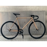 Cranston Fixie  Fixed Gear Bicycle. . Single Speed Bike .Cruz edition . Sand . With Brake