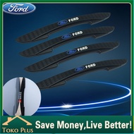 【Dikirim dlm 24jam】4pcs/set Hitam FORD emblem/sticker mobil logo door guard pelindung pintu mobil ba