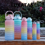 LUXATAS™3 Set Tri 2000ml 2L Water Bottle Set 700ml Gradiant Rainbow water bottle 300ml