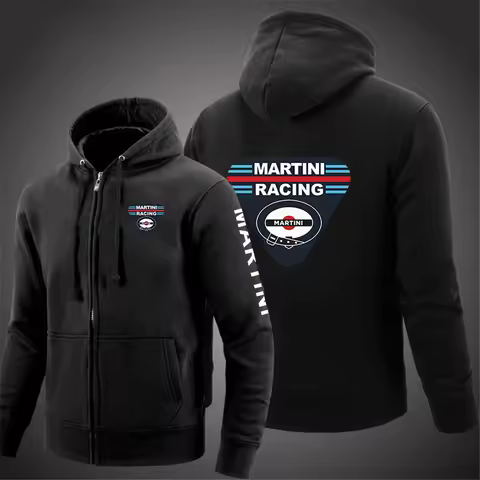 Martini Racing 2024 Men's Fashion Hoodies Spring And Autumn Solid Color Zipper Pullover Comfort Hara