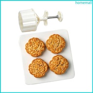 HO Home Baking Moon Cake Molds Set with 4 Pattern Press Stamps 150G Pastry Shaping Tool for Lattice 