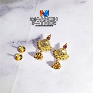 3.68GM-16 GOLD CALCUTTA EARRINGS-916 EARRINGS-916 INDIAN CALCUTTA EARRINGS-916 EARRINGS-916 EARRINGS