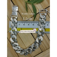925 Silver Bracelet (Flower) / Pure Silver 925 Bangle
