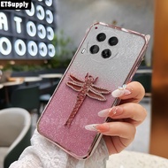 Phone Casing Case Tecno Camon 30 30S Pro Shiny Glitter Luxury Fashionable 3D Flash Diamonds Dragonfl