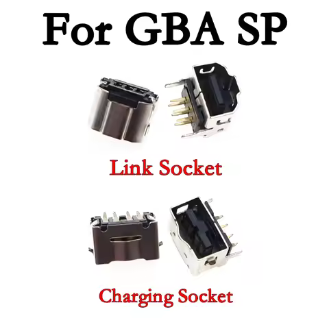 1/2PCS For GBA SP Game Link Connector Jack Power Socket Charger Dock Port for DS GBA SP - Charging A