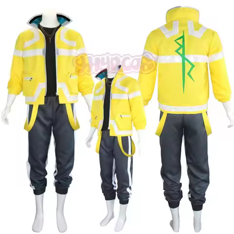 Game Anime David Martinez Punk Cosplay Costume Jacket Pants T-shirts Black Party Halloween Cosplay C