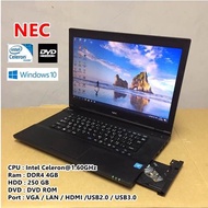 โน๊ตบุ๊คมือสอง Notebook NEC Celeron 3855M(1.60GHz)(RAM:4GB/HDD:250GB)ขนาด15.6 นิ้ว สภาพ95%