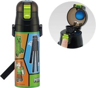 Minecraft - Minecraft 一按式保冷瓶 470ml (Green Skater) 水壺 水瓶 水樽 便攜戶外運動旅外郊外 保冷專用 壺杯瓶樽 平行進口