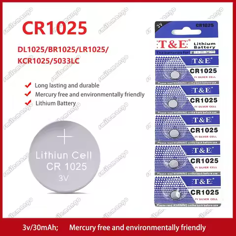 2PCS-50PCS 3V CR1025 Lithium Button Battery KL1025 BR1025 LM1025 DL1025 CR 1025 5033LC Coin Cell Wat