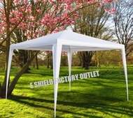 Portable Foldable Canopy Tent 10'x10' (3M x 3M) Waterproof Sun Shade Party BBQ Picnic Kanopi Penjaja Pasar Malam