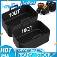 2PCS Air Fryer Silicone Liners for Ninjia DZ401 DZ550 Dual Air Fryer Reusable 10QT Non-Stick AirFrye