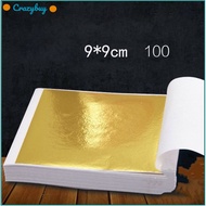 CR 100 Pages 24K Gold Leaf Art Design Gold-Plated Frame Decorative Materials