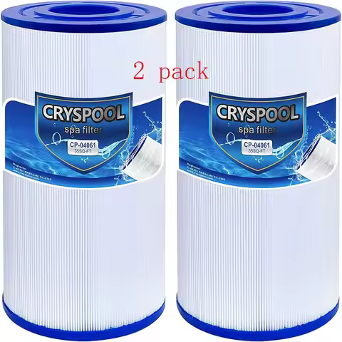 2 Pack Cryspool Spa Filter Compatible with C-4335 spa Filter 5 x 9 1/4, FC-2385, 03FIL1300, 35 sq.ft